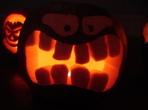 Lit Halloween Pumpkin 1